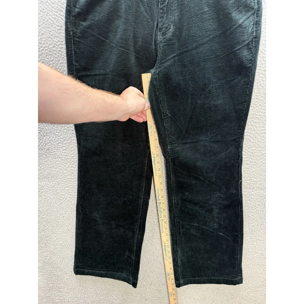 Judy Blue Pants Womens 14W Green Corduroy Wide Leg Stretch‎ Preppy Careerwear